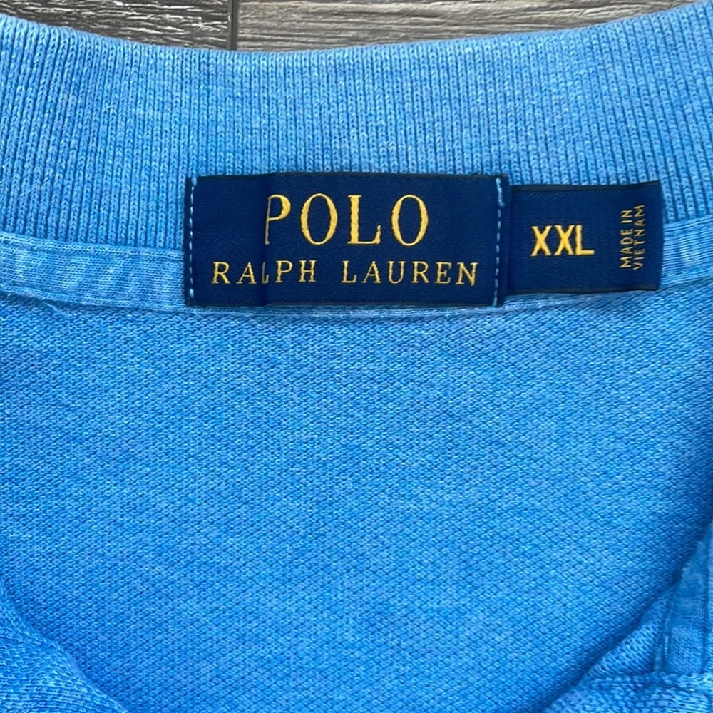Polo Ralph Lauren | 100% Cotton Blue Men's Polo Shirt Size XXL 2XL - Picture 7 of 8
